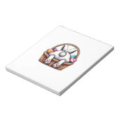 Easter Day Cute Bunny Basket Hunting Chocolate Egg ノートパッド (回転)