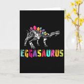 Easter Day Dino - Eggasaurus Stegosaurus Egg Dinos カード (黄色い花)