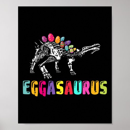Easter Day Dino - Eggasaurus Stegosaurus Egg Dinos ポスター (正面)