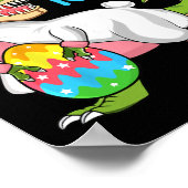 Easter Day Dinosaur Funny Happy Eastrawr T Rex Eas ポスター (角)