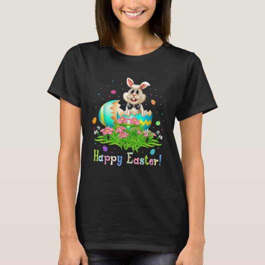 Easter Day Egg And Bunny Rabbit Happy Easter Tシャツ (正面)
