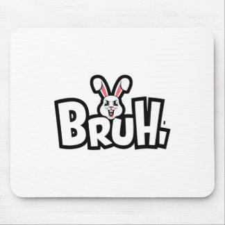 Easter Day Funny Angry Bunny  マウスパッド