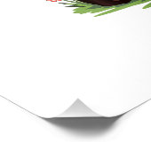 Easter Day Highland Cow Cute Easter Bunny Farmer W ポスター (コーナー)