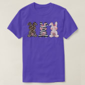 Easter Day Leopard Easter Bunny Rabbit Trio Cute Tシャツ (デザイン正面)