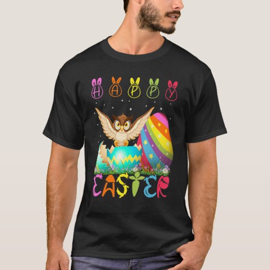Easter Day Owl Matching Family Cute Easter Costume Tシャツ (正面)