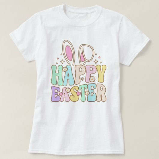 Easter day t-shirt for her, with spring flowers tシャツ (デザイン正面)