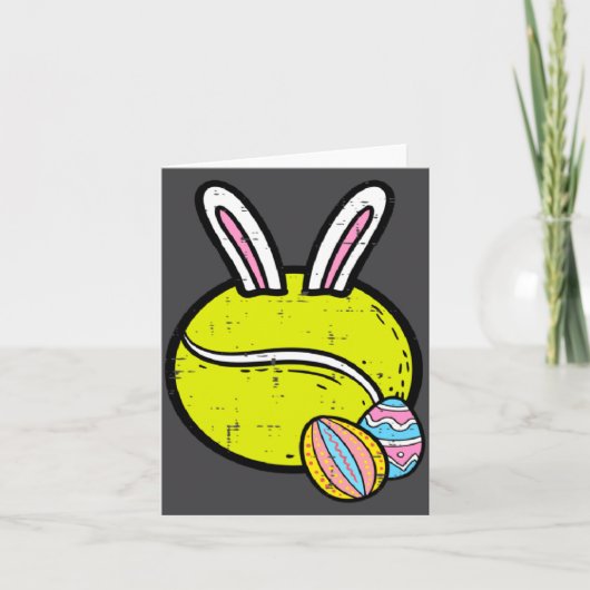 Easter Day Tennis Ball Bunny カード (正面)