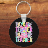 Easter Daycare Teacher Cute Colorful Spring Shirt キーホルダー (正面)