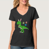Easter Dinosaur Boys Kids Bunny Easter Basket Stuf Tシャツ (正面)