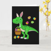 Easter Dinosaur Bunny Ears Easter Sket Stuffers Ki カード (黄色い花)