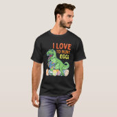 Easter Dinosaur T Rex Kids Boys Girls Egg Hunts  Tシャツ (正面フル)
