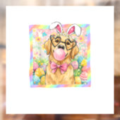 Easter Dog Bunny Ear Funny Golden Retriever Easter ウィンドウサイン (シート2)