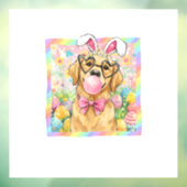 Easter Dog Bunny Ear Funny Golden Retriever Easter ウィンドウサイン (シート3)