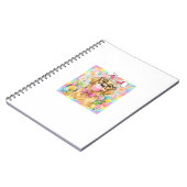 Easter Dog Bunny Ear Funny Golden Retriever Easter ノートブック (左側)