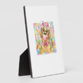 Easter Dog Bunny Ear Funny Golden Retriever Easter フォトプラーク (側面)