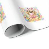 Easter Dog Bunny Ear Funny Golden Retriever Easter ラッピングペーパー (ロールコーナー)