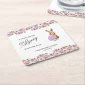 Easter Drinks Baby Shower  スクエアペーパーコースター (アングル)