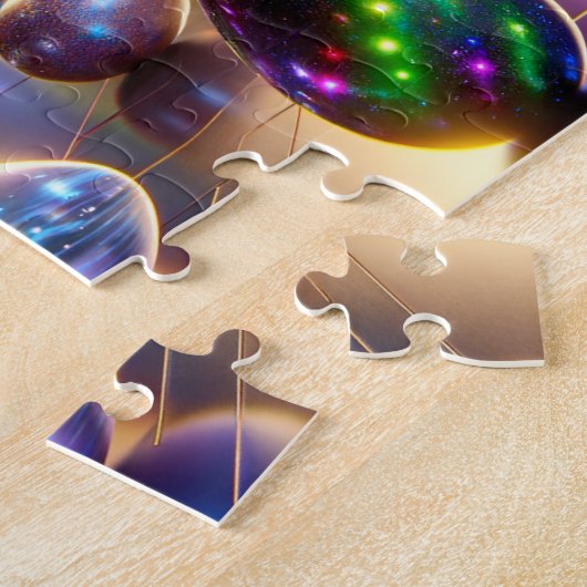 Easter Droid Space Galaxy Theme Kids Gift ジグソーパズル (側面)