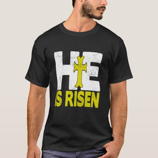 Easter Easter Jesus He is Risen Easter Women Men Tシャツ (正面)