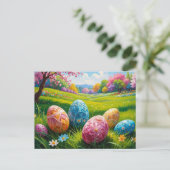Easter Egg Art Postcard ポストカード (スタンド正面)