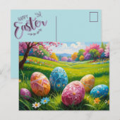 Easter Egg Art Postcard ポストカード (正面/裏面)