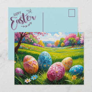 Easter Egg Art Postcard ポストカード