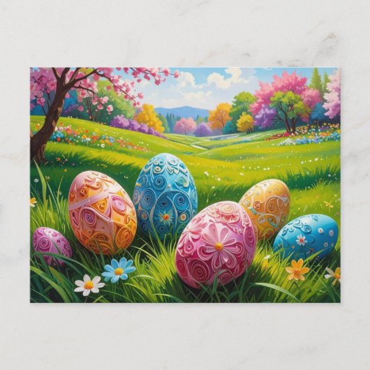 Easter Egg Art Postcard ポストカード (正面)