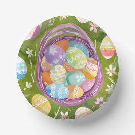 Easter Egg Basket | Spring Pastel Watercolor ペーパーボウル