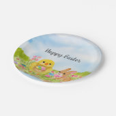  Easter Egg Brunch Chick Easter Bunny Party ペーパープレート (アングル)