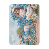 Easter egg carriage ride with lambs マグネット (縦)