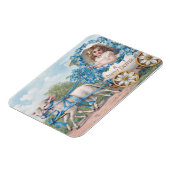 Easter egg carriage ride with lambs マグネット (左側)