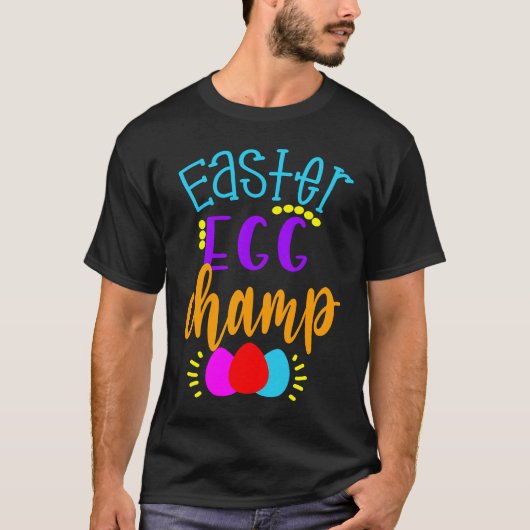 Easter Egg Champ Hunter Boys Girls Kids Hunting Ch Tシャツ (正面)