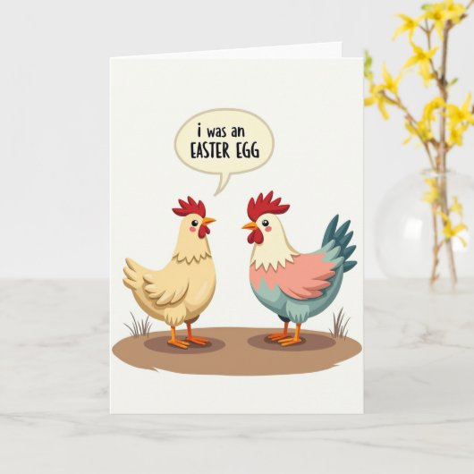 Easter Egg Confession Greeting Card カード (黄色い花)