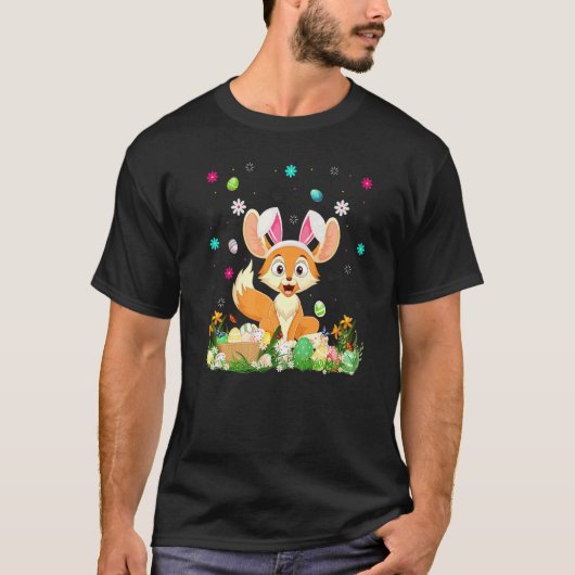Easter Egg Fennec Fox Easter Sunday Tシャツ (正面)