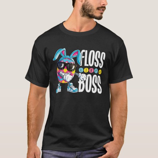 Easter Egg Floss Like A Boss Boys Girls Hunter Hun Tシャツ (正面)