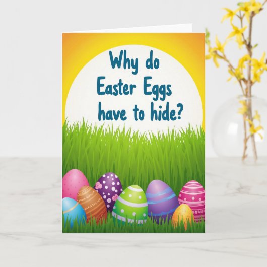 Easter Egg Hide Seek Query Card カード (黄色い花)