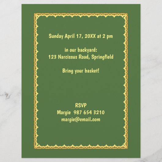 Easter Egg Hunt チラシ (裏面)