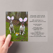 Easter Egg Hunt and Party Dogs Easter アクリル招待状 (インサイチュ (ポータブル))