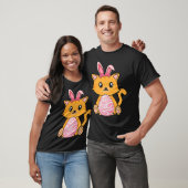 Easter Egg Hunt Bunny Ear Cat Easter Day 2023 Tシャツ (ユニセックス)