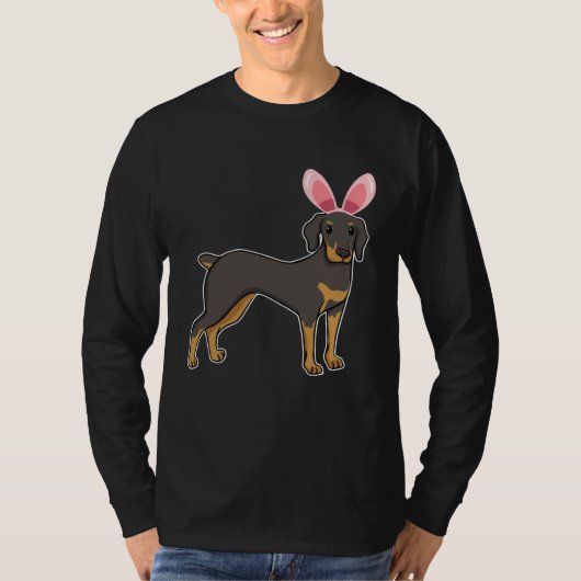 Easter Egg Hunt Bunny Ear Doberman Easter Day 2023 Tシャツ (正面)