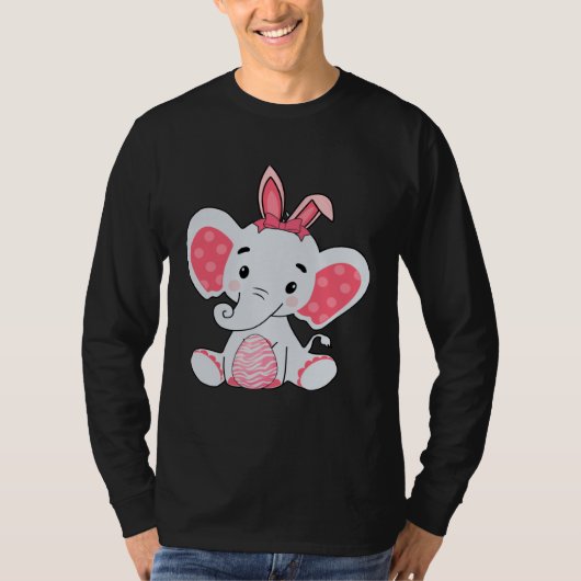 Easter Egg Hunt Bunny Ear Elephant Easter Day 2023 Tシャツ (正面)