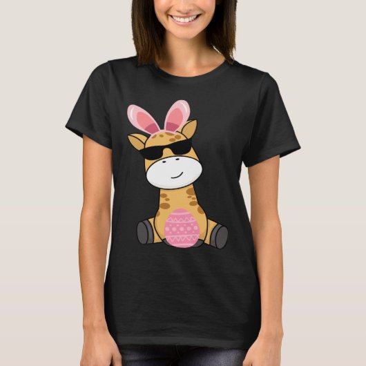 Easter Egg Hunt Bunny Ear Giraffe Easter Day 2023 Tシャツ (正面)