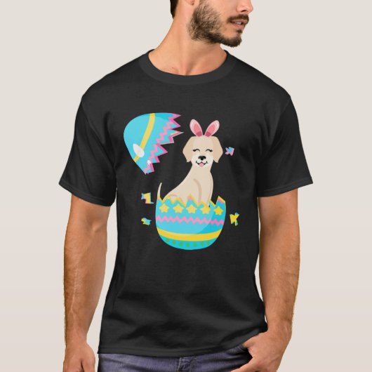 Easter Egg Hunt Bunny Ear Great Pyrenee Easter Day Tシャツ (正面)