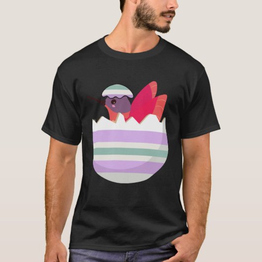 Easter Egg Hunt Bunny Ear Hummingbird Easter Day 2 Tシャツ (正面)