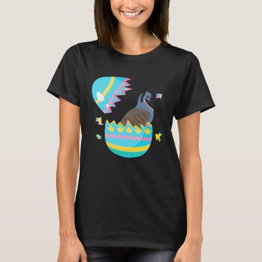 Easter Egg Hunt Bunny Ear Quail Easter Day 2023 Tシャツ (正面)
