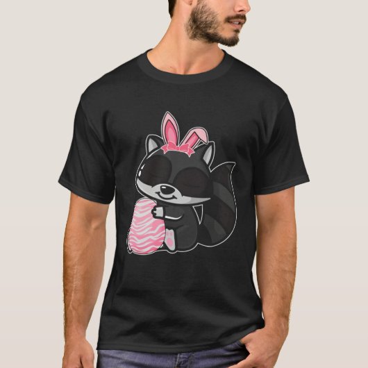 Easter Egg Hunt Bunny Ear Raccoon Easter Day 2023 Tシャツ (正面)