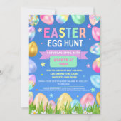 Easter Egg Hunt Fundraiser Flyer Editable Template 招待状 (正面)