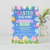 Easter Egg Hunt Fundraiser Flyer Editable Template 招待状 (スタンド正面)