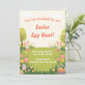 Easter Egg Hunt Invitation – Cute Spring invite 招待状 (スタンド正面)