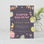 Easter Egg Hunt Invitation, Easter Bunny Invit 招待状 (スタンド正面)